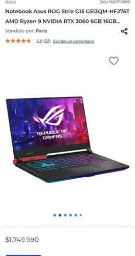Laptop gamer rog strix g15