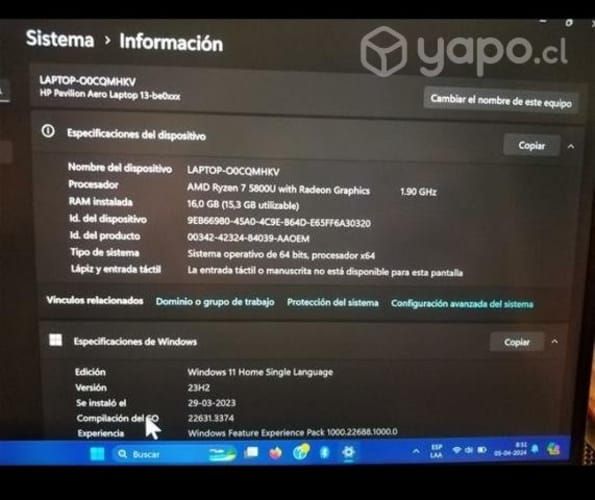 Laptod hp Pavilion impecable!