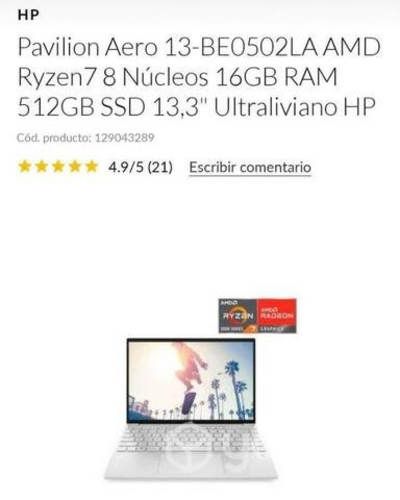 Laptod hp Pavilion impecable!