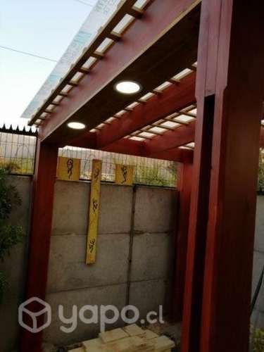 Cobertizos pergolas de madera techos policarbonato