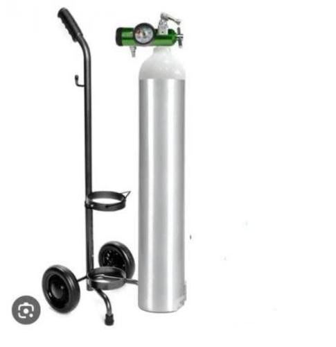 Cilindro de Oxígeno+carro de traslado+flujóm