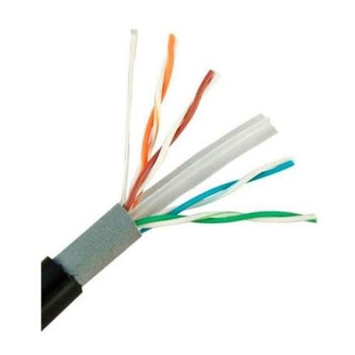 Cable utp cat6 100 mts, exterior 23 awg, cca. negr