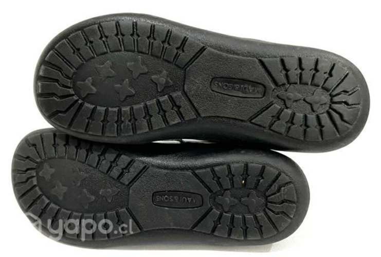 Zapato Escolar De Cuero Marca Maui&sons N*34 Negro