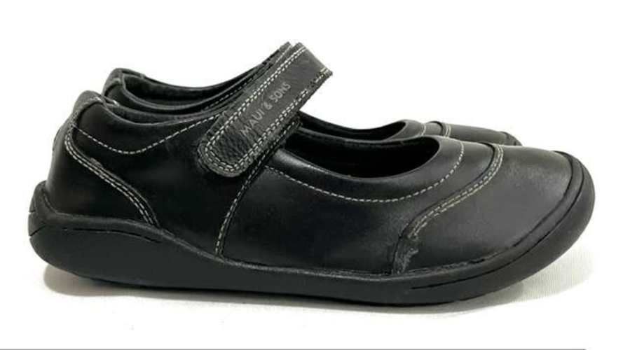 Zapato Escolar De Cuero Marca Maui&sons N*34 Negro