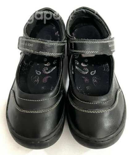 Zapato Escolar De Cuero Marca Maui&sons N*34 Negro