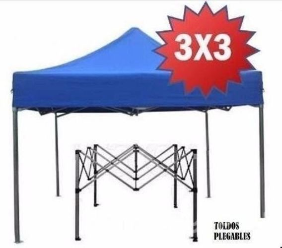 Toldo 3x3 Plegable Impermeable Rayos UV Nuevos
