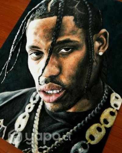 Dibujo Realista Travis Scott