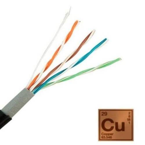 Cable utp cat6 100 mts, exterior 23 awg, 100% cobr