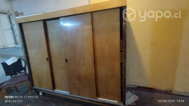 Ropero antiguo 3 cuerpos madera firme