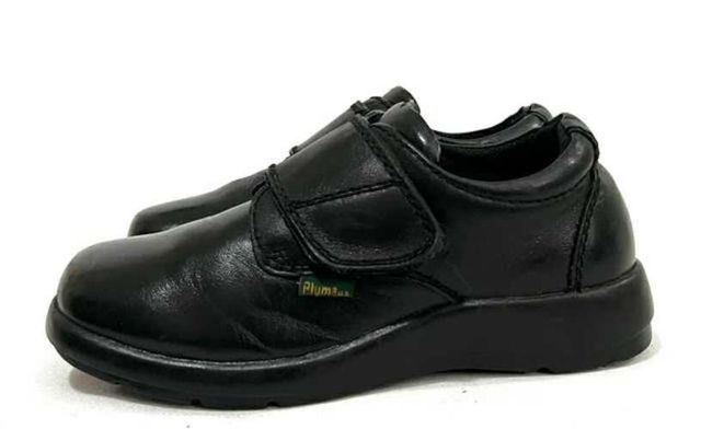 Zapato Escolar de Cuero Marca Pluma N*30 Negro