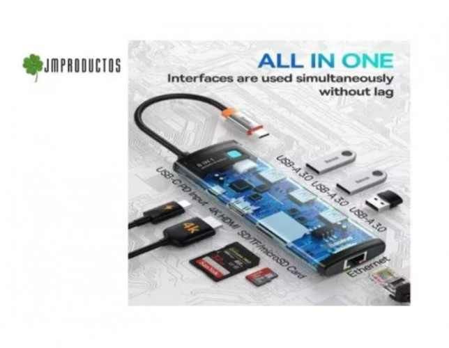 Adaptador Hub Usb C 8 En 1 Baseus Macbook Air / Pr