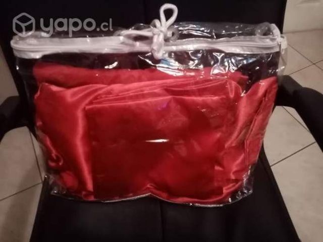 Juego nuevo de Sabanas de Satín rojas