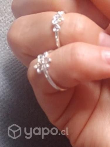Hermosos anillos midi plata 925