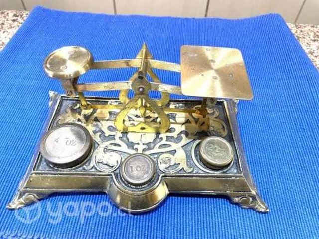 Toda de bonce macizo antigua pesa balanza inglesa