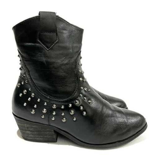 Botín Tachas Sintético Marca Alaniz N*36 Negro