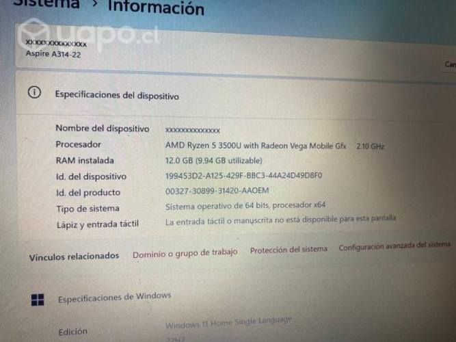 Notebook acer aspire 3