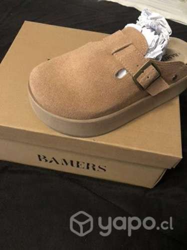 Hermosos zuecos marca bamers talla 35 nuevas