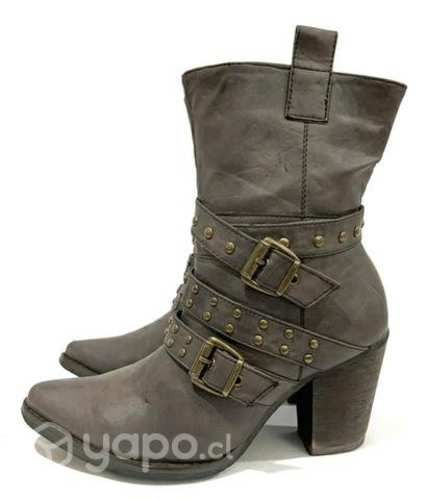 Botín Tacón 100% Sintético Marca Alaniz N*39 Café