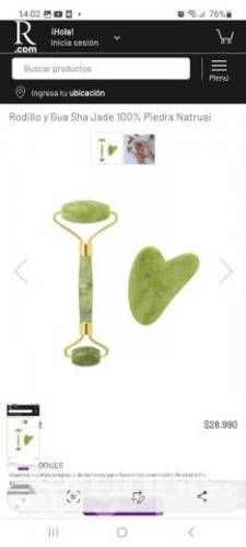Rodillo y Gua Sha Jade 100% Natural