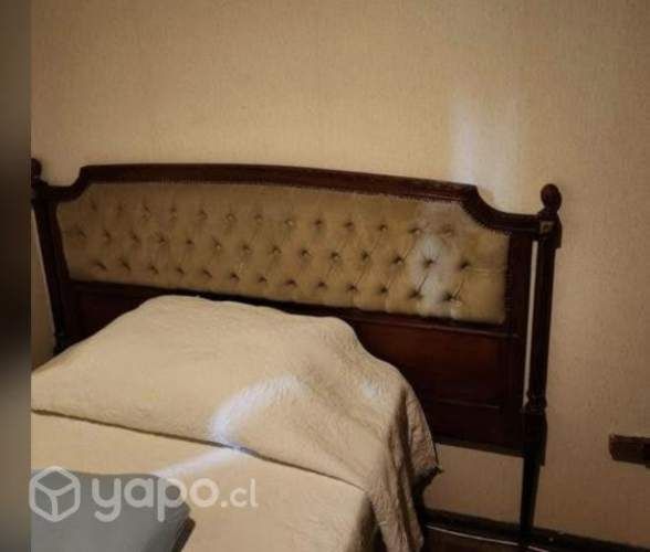 Respaldo cama botone terciopelo