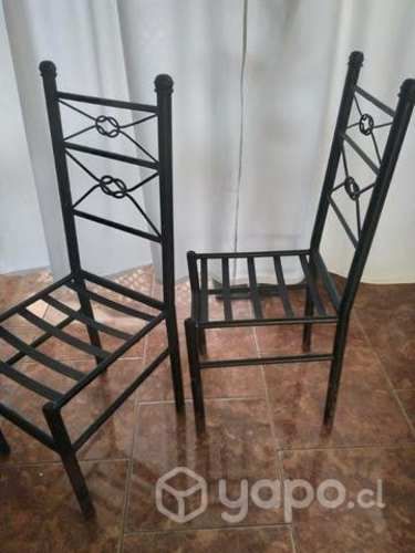 Par de sillas fierro exclusivas negras