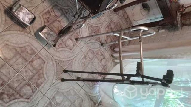 Silla de ruedas + burrito + 2 bastones