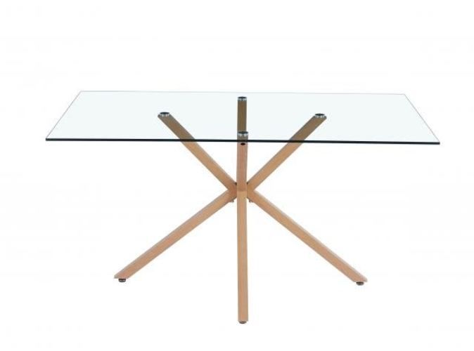 Mesa valencia vidrio base metal