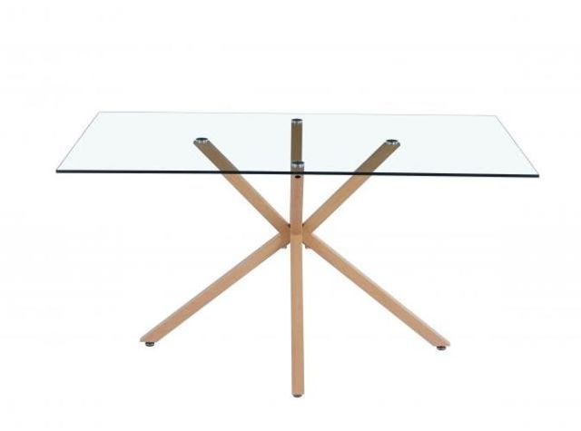 Mesa valencia vidrio base metal