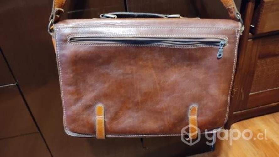 Maletin de cuero café REMATE
