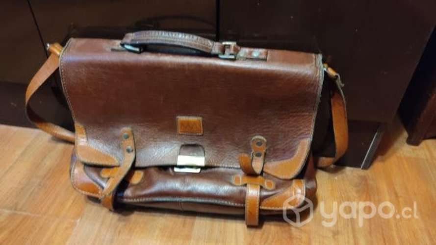 Maletin de cuero café REMATE