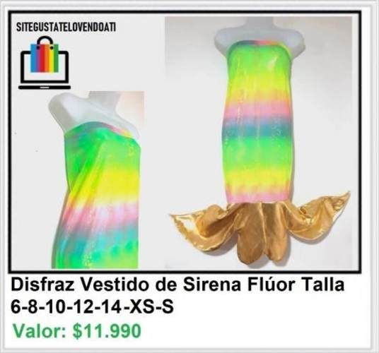 Vestido de Sirena Flúor