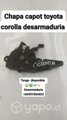 Chapa capo Toyota Corolla desarmaduría