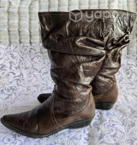 Botas 100% cuero café