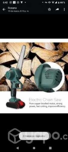 Moto Sierra Eléctrica De Mano Inalámbrica Madera 3