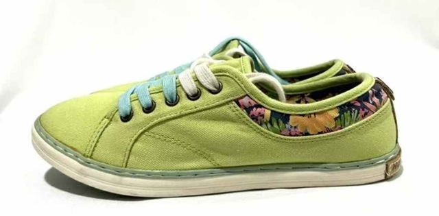 Zapatilla 100% Tela Marca Hush Puppies N*35 Verde