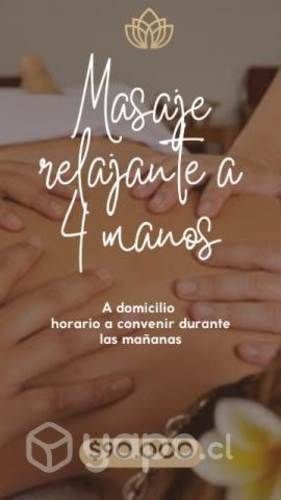 Masaje relajante 4 manos