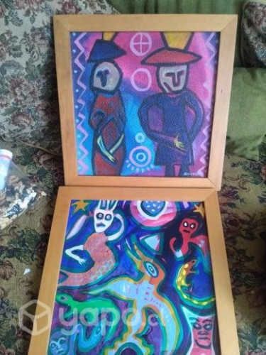 Ana Videla, destacada artista.oleos sobre madera