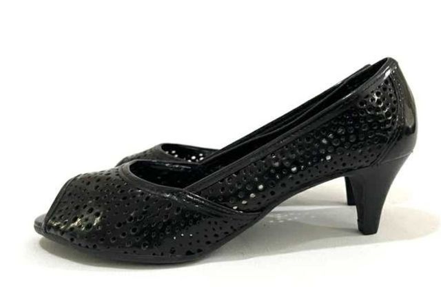 Zapato De Cuero Marca Via Uno N*37 Negro