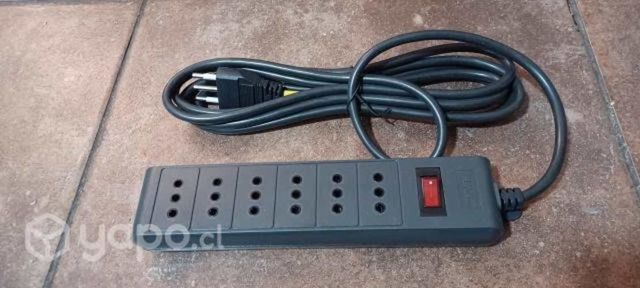 Alargador Halux 3 mts 6 posiciones e interruptor