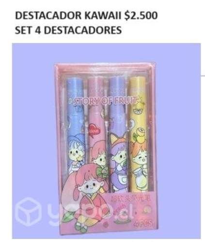 Set 4 destacadores kawai