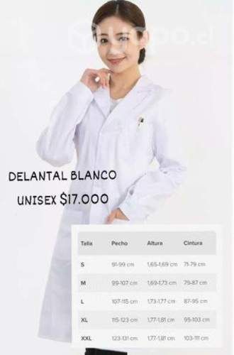 Bata de laboratorio blanca ( UNISEX)
