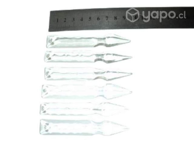 Para Lámparas, 6 Lanzas Antiguas 9,5 Cms
