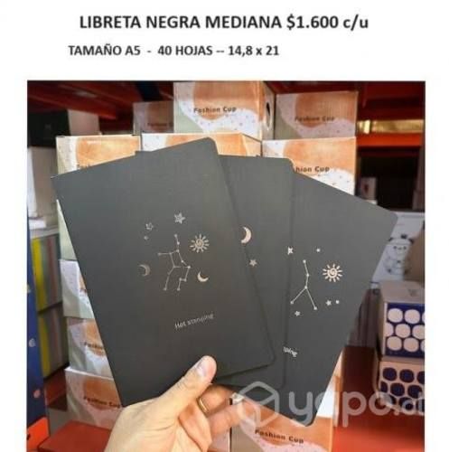 Libreta mediana negra