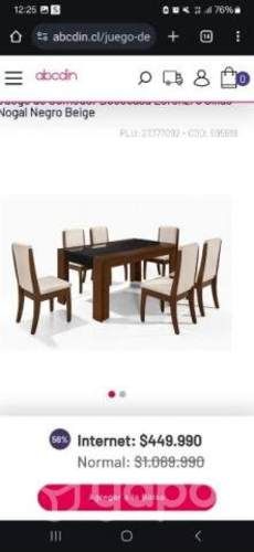 Comedor lorenzi de 6 sillas