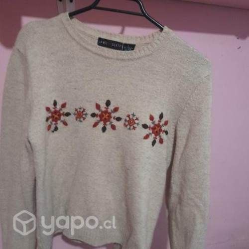 Chaleco con flores ,talla L