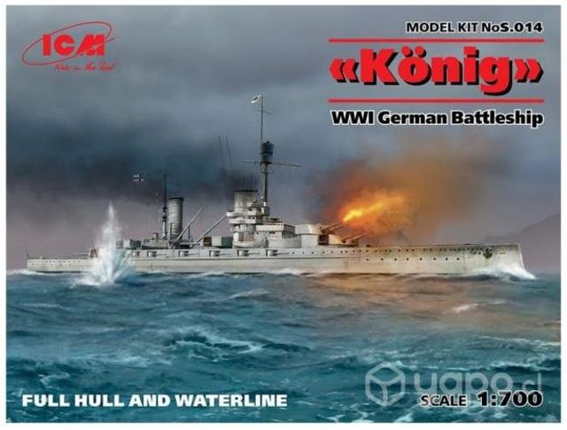 Maqueta Acorazado Alemán König, 1/700