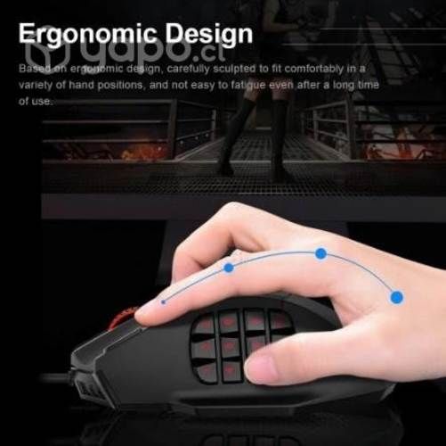 Mouse gamer mmo rgb - 19 botones