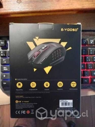 Mouse gamer mmo rgb - 19 botones