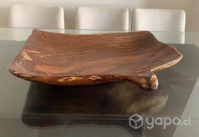 Fuente tallada en madera sólida NUEVA Pieza única