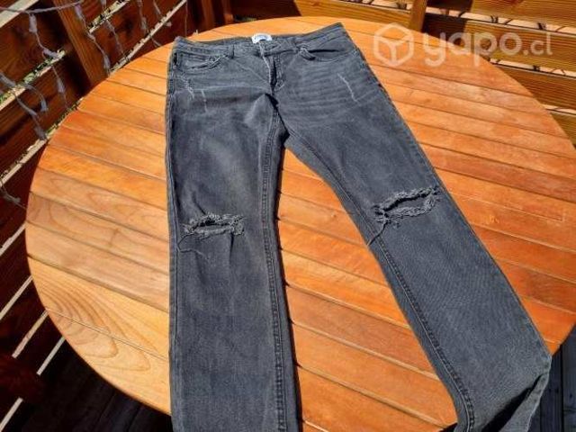Jeans talla 42 HOMBRE negro pantalon